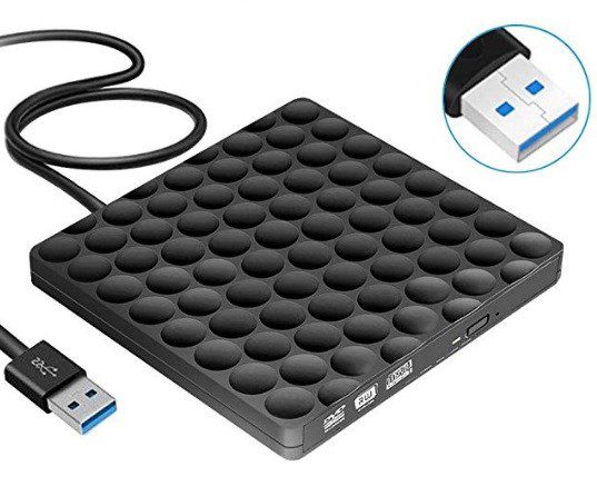 Unidad de DVD externa USB 3.0 quemador, reproductor de grabador óptico de CD DVD RW lector de fila portátil para PC Mac OS Windows 10 7 8 XP Vista - Imagen 2