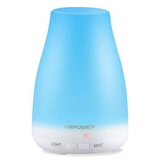 Difusor de aceite esencial, humificador, apagado automático sin agua con 7 luces LED que cambian de color - Imagen 1