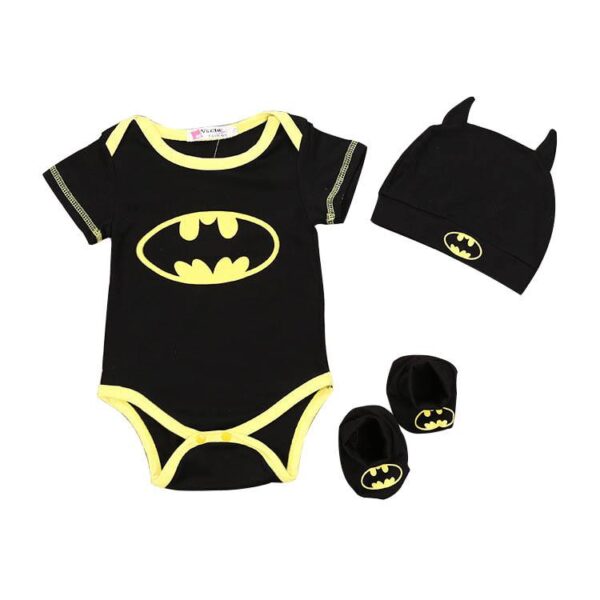 batman Mameluco de batman. Body + Gorrito + Zapatos para Bebes de Batman Marvel. Talla 12 meses - Imagen 1