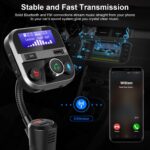 Adaptador de radio para automóvil Kit de auto con llamada de manos libresABOX Trekpow F10 Transmisor de FM Bluetooth para Auto-Wireless Bluetooth 4.2 , 3 puertos USB, pantalla LED, tarjeta TF de soporte, U-Disk, salida AUX - Imagen 9