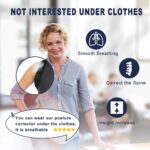 Corrector de postura para hombres y mujeres, diseño patentado de Estados Unidos, soporte superior ajustable para apoyo de clavícula y proporciona alivio del dolor del cuello, espalda y hombro (universal) - Imagen 3