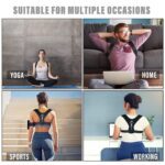 Corrector de postura para hombres y mujeres, diseño patentado de Estados Unidos, soporte superior ajustable para apoyo de clavícula y proporciona alivio del dolor del cuello, espalda y hombro (universal) - Imagen 5