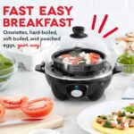 Dash Cocina rápida para huevos, Olla eléctrica con capacidad para 6 huevos para huevos duros, huevos escalfados, huevos revueltos u omelettes con función de apagado automático - Imagen 5