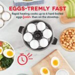 Dash Cocina rápida para huevos, Olla eléctrica con capacidad para 6 huevos para huevos duros, huevos escalfados, huevos revueltos u omelettes con función de apagado automático - Imagen 4