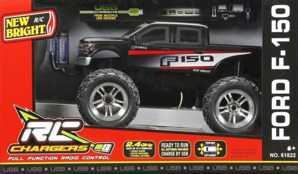 CARRO CONTROL REMOTO F150 NEW BRIGHT 1:16RC TRUCKS 2.4GHZ NEGRO - Imagen 3