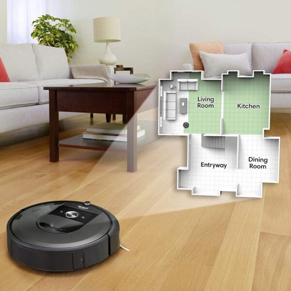 iRobot Roomba i7 Robotic Vacuum Bundle- Alexa Conectado, Home Mapping ideal para el pelo de mascotas (+1 cepillo extra de bordeo, 1 filtro extra) - Imagen 6