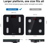 Pesa Báscula de grasa corporal Etekcity  con Bluetooth inteligente, aprobada por la FDA, báscula digital inalámbrica para baño, analizador de composición corporal de 13 elementos esenciales con aplicación, plataforma más grande, peso, BMI, grasa corporal y más - Imagen 2