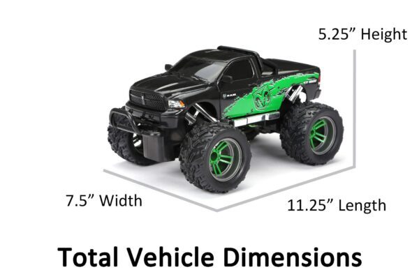 CARRO CONTROL REMOTO RAM NEW BRIGHT 1:16RC TRUCKS 2.4GHZ VERDE - Imagen 8