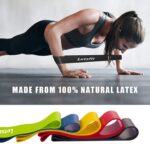 Bandas de resistencia Letsfit para ejercicio en el hogar, estiramiento, entrenamiento de fuerza, terapia física, bandas de látex natural, flexbands de pilates, 12.0 x 2.0 in - Imagen 3