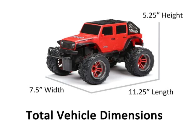 CARRO CONTROL REMOTO JEEP NEW BRIGHT 1:16RC TRUCKS 2.4GHZ NARANJA - Imagen 5