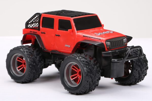 CARRO CONTROL REMOTO JEEP NEW BRIGHT 1:16RC TRUCKS 2.4GHZ NARANJA - Imagen 2