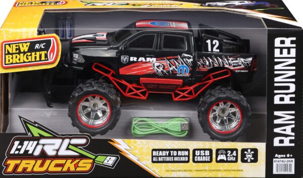 CARRO CONTROL REMOTO RAM NEW BRIGHT 1:14RC TRUCKS 2.4GHZ - Imagen 10