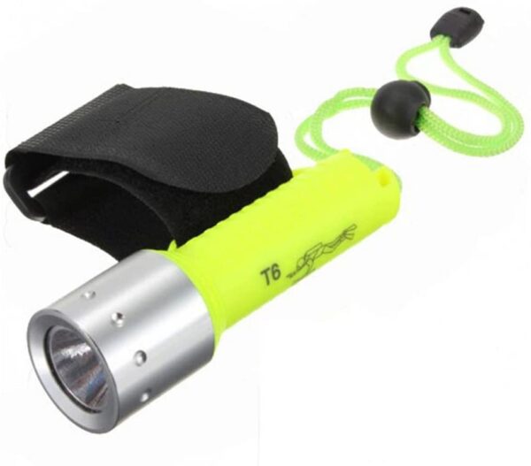 FOCO Linterna - emart CREE XM-L T6 1600 lúmenes linterna LED de buceo bajo el agua buceo – Linterna impermeable Submarino 1 x 18650 batería (no incluido) - Imagen 2