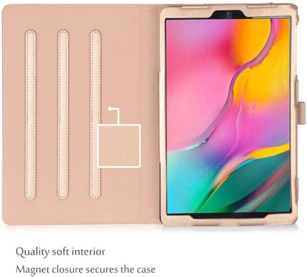 Estuche para Galaxy Tab A 10.1 2019 modelo T510, T515 y T517 (función atril), Dorado - Imagen 2