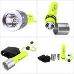 FOCO Linterna - emart CREE XM-L T6 1600 lúmenes linterna LED de buceo bajo el agua buceo – Linterna impermeable Submarino 1 x 18650 batería (no incluido) - Imagen 4