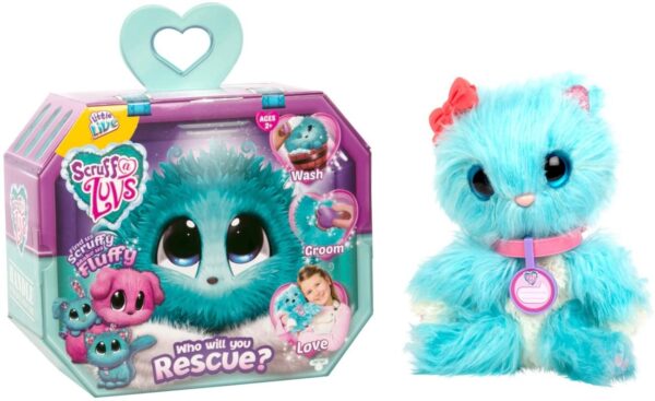 Peluche Little Live Scruff-A-Luvs Mascota de rescate misterioso de peluche, color azul - Imagen 8