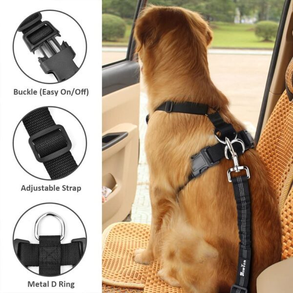 Cinturon ajustable multifunción para perro - Imagen 5