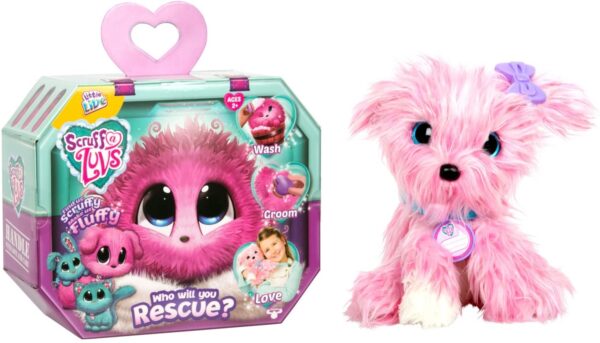 Peluche Little Live Scruff-A-Luvs Mascota de rescate misterioso de peluche, color rosa - Imagen 6