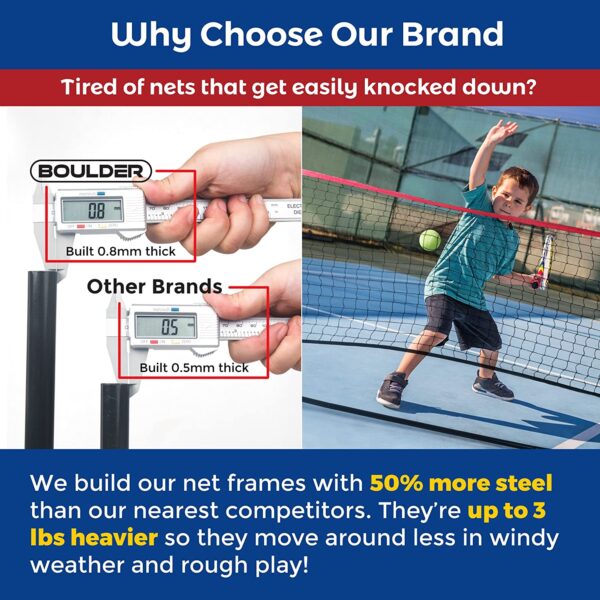 Juego de Net Set 10 pies - Portable Multiuso con ajuste de altura, Badminton , Soccer, Tennis, Pickleball, Kids Volleyball - Exterior o Interior - Imagen 3