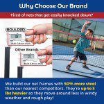 Juego de Net Set 10 pies - Portable Multiuso con ajuste de altura, Badminton , Soccer, Tennis, Pickleball, Kids Volleyball - Exterior o Interior - Imagen 3