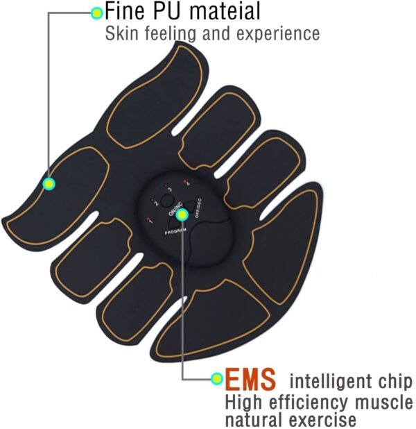 Estimulador de abdominales, estimulador de abdominales, entrenador de abdominales, entrenador de abdominales, estimulador de abdominales, para hombres, mujeres, entrenamiento abdominal, ejercicio, ejercicio, ejercicio, ejercicio, abdominales, musculación, equipo portátil de ABS - Imagen 3