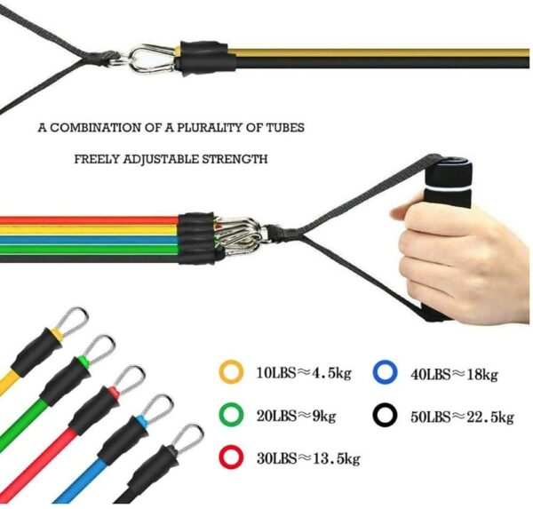 Juego de bandas de resistencia REDESS, accesorios portátiles para el gimnasio en casa, con anclaje para puerta, asas, bolsa de transporte impermeable, correas de tobillo para entrenamiento de resistencia - Imagen 3