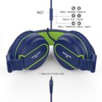 Audífonos Besom i36 - Auriculares de diadema para niños con control de micrófono, estéreo, ajustable, plegables, sin enredos, clavija de audio de 0.138 in, con cable, para niños, adolescentes, niñas, niños y adultos - Imagen 5