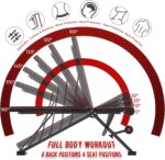 Banco de entrenamiento ajustable, variedad de utilidad para levantamiento de pesas y entrenamiento de fuerza - multiusos para entrenamiento de cuerpo completo - Imagen 5