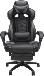 Silla Gamer reclinable ergonómica, silla de piel con reposapiés de RESPAWN 110 Racing Style Gaming Chair, - Imagen 3