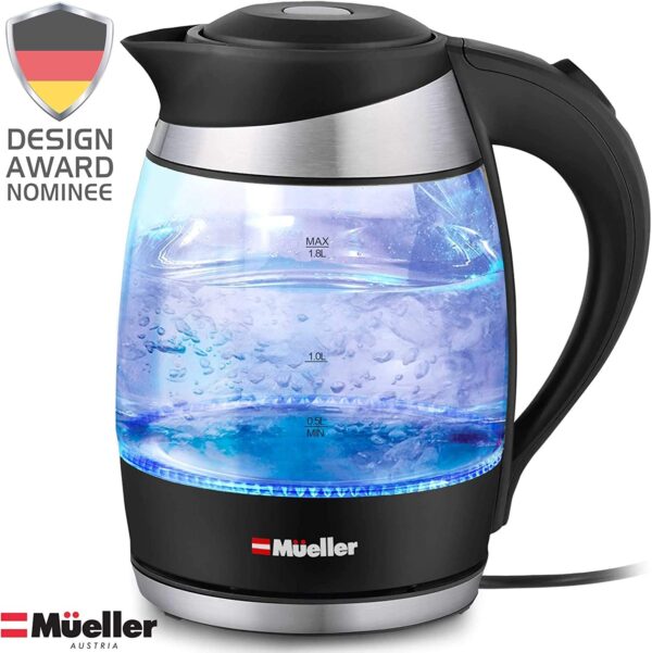 Pichel Mueller - Hervidor de agua eléctrico de calidad superior de 1500 W con tecnología SpeedBoil, inalámbrico de 1.8 litros (1.9 cuartos) - Imagen 3