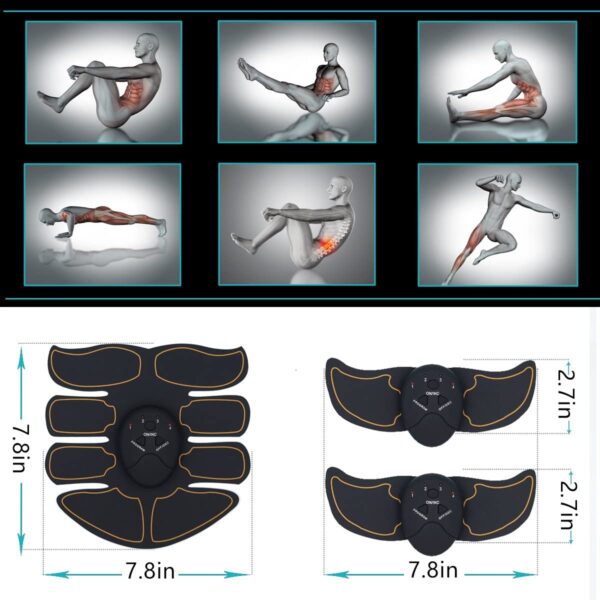 Estimulador de abdominales, estimulador de abdominales, entrenador de abdominales, entrenador de abdominales, estimulador de abdominales, para hombres, mujeres, entrenamiento abdominal, ejercicio, ejercicio, ejercicio, ejercicio, abdominales, musculación, equipo portátil de ABS - Imagen 9