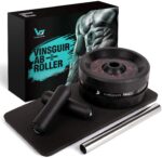Rodillo para entrenamiento de abdominales-Vinsguir - , equipo de ejercicio de rueda de rodillos para entrenamiento de núcleo, rodillo de rueda de abdominales para gimnasio en casa, equipo de entrenamiento para ejercicios abdominales - Imagen 5