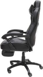 Silla Gamer reclinable ergonómica, silla de piel con reposapiés de RESPAWN 110 Racing Style Gaming Chair, - Imagen 5