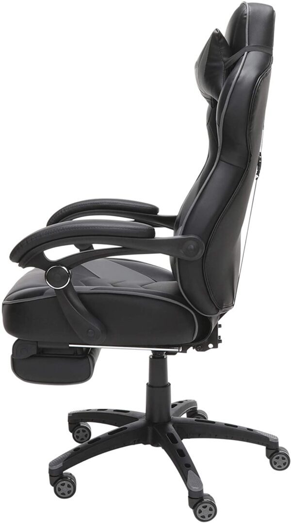Silla Gamer reclinable ergonómica, silla de piel con reposapiés de RESPAWN 110 Racing Style Gaming Chair, - Imagen 5