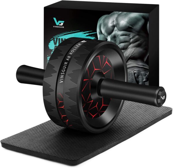 Rodillo para entrenamiento de abdominales-Vinsguir - , equipo de ejercicio de rueda de rodillos para entrenamiento de núcleo, rodillo de rueda de abdominales para gimnasio en casa, equipo de entrenamiento para ejercicios abdominales - Imagen 3