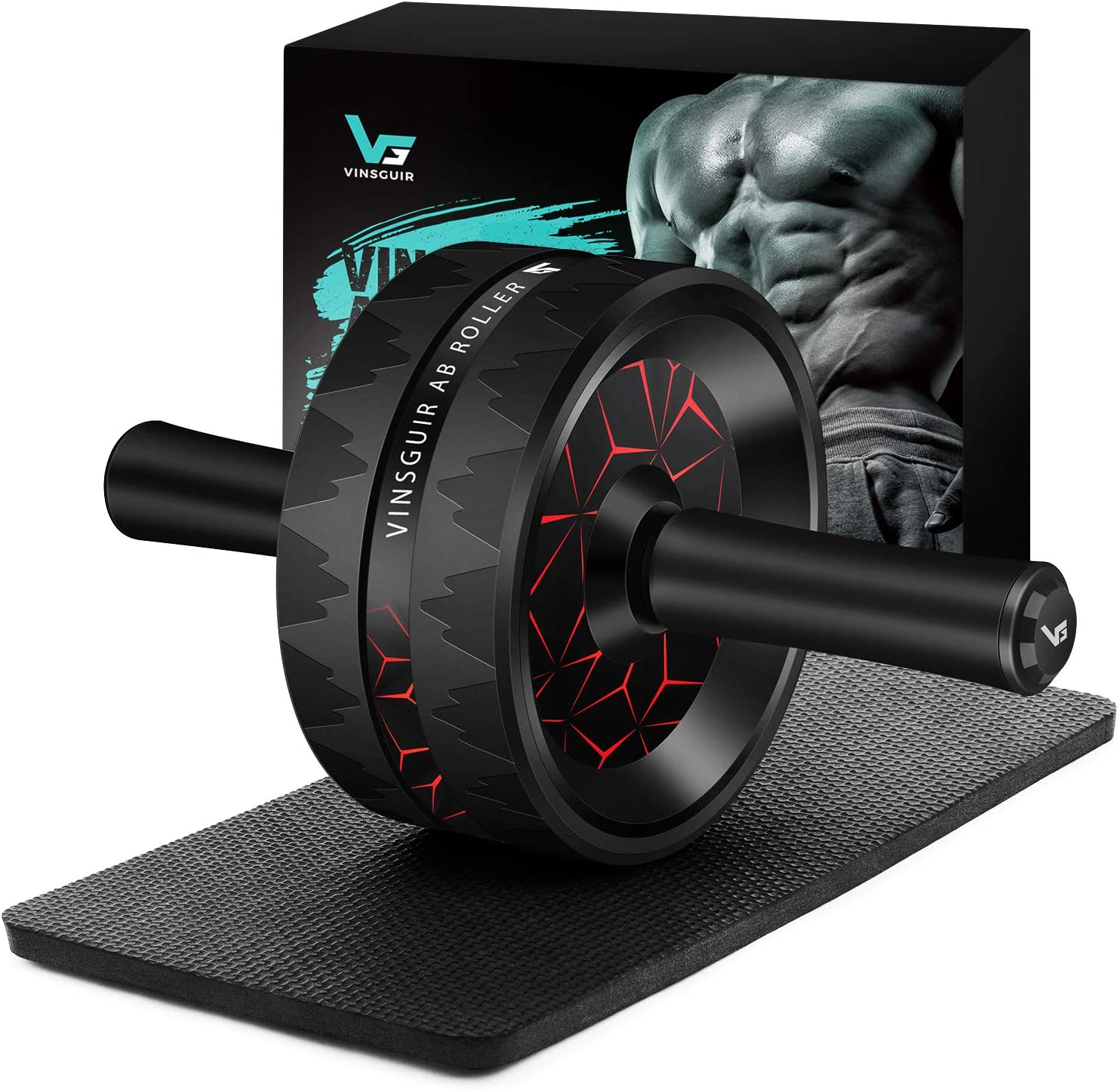 71kBjcG88rL._AC_SL1500_ Rodillo para entrenamiento de abdominales-Vinsguir - , equipo de ejercicio de rueda de rodillos para entrenamiento de núcleo, rodillo de rueda de abdominales para gimnasio en casa, equipo de entrenamiento para ejercicios abdominales - Imagen 1