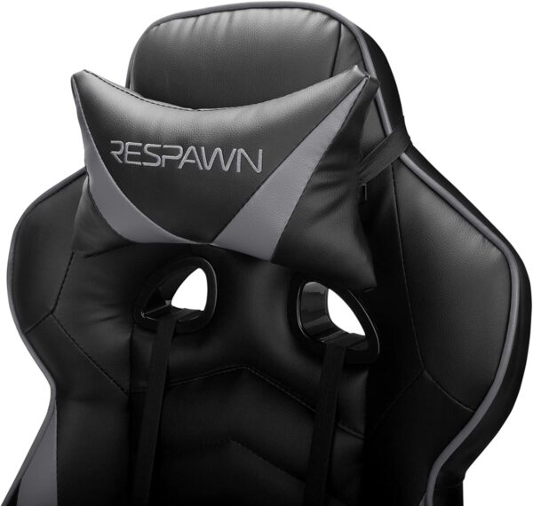Silla Gamer reclinable ergonómica, silla de piel con reposapiés de RESPAWN 110 Racing Style Gaming Chair, - Imagen 14