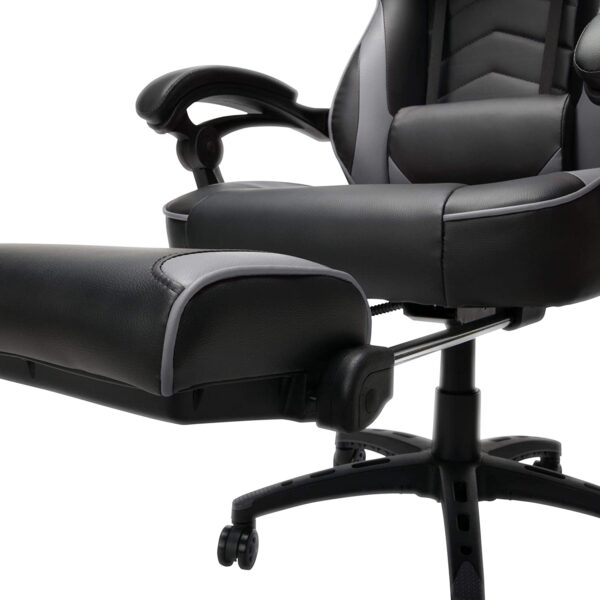 Silla Gamer reclinable ergonómica, silla de piel con reposapiés de RESPAWN 110 Racing Style Gaming Chair, - Imagen 6