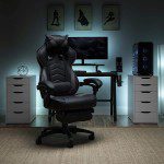 Silla Gamer reclinable ergonómica, silla de piel con reposapiés de RESPAWN 110 Racing Style Gaming Chair, - Imagen 7