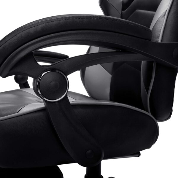 Silla Gamer reclinable ergonómica, silla de piel con reposapiés de RESPAWN 110 Racing Style Gaming Chair, - Imagen 10