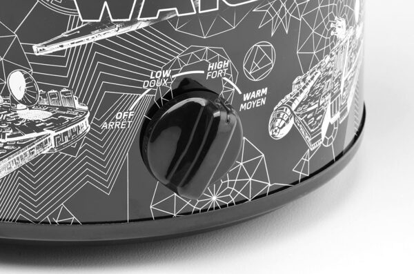 Olla lenta de 2 cuartos, olla de cocimiento lento 1.9 litros La Guerra de las Galaxias, Negro - Imagen 2