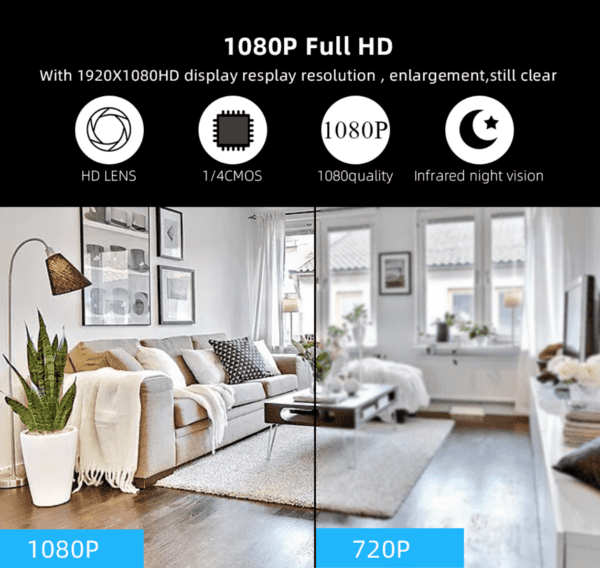 Camara SDETER 1080P Interior Wireless Mini WiFi Camera Home Security Camera IP con Visión Nocturna. - Imagen 8