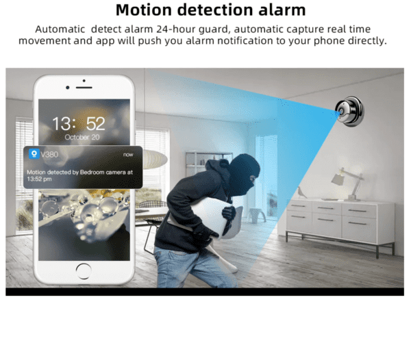 Camara SDETER 1080P Interior Wireless Mini WiFi Camera Home Security Camera IP con Visión Nocturna. - Imagen 2