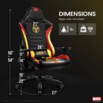 Silla de escritorio de los Vengadores de Marvel para juegos de mesa de oficina y de carreras de ordenador Iron Man - Imagen 2