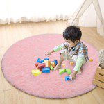 Alfombra suave de felpa para sala de estar, dormitorio, Poliéster & Mezcla de poliéster - Imagen 3