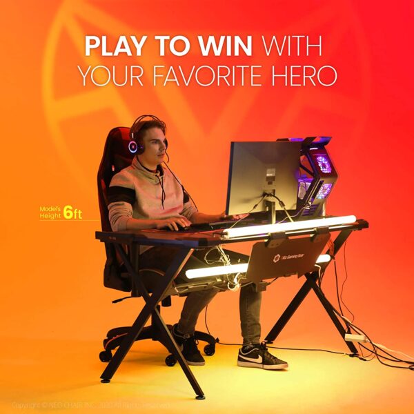 Silla de escritorio de los Vengadores de Marvel para juegos de mesa de oficina y de carreras de ordenador Iron Man - Imagen 5