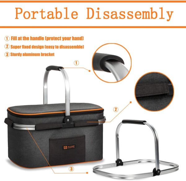 Cesta - Canasta de picnic ALLCAMP Outdoor Gear - 22 L - Imagen 2