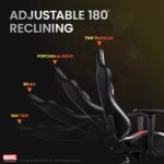 Silla de escritorio de los Vengadores de Marvel para juegos de mesa de oficina y de carreras de ordenador Iron Man - Imagen 6