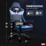 Silla de escritorio de los Vengadores de Marvel para juegos de mesa de oficina y de carreras de ordenador Capitán América - Imagen 6