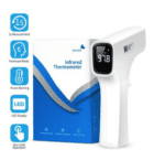 Termometro Frente infrarroja para humanos adultos y bebés niños fiebre medicina digital indicador de oído LED oral lectura instantánea ajuste para oficina, negocios en interiores y exteriores